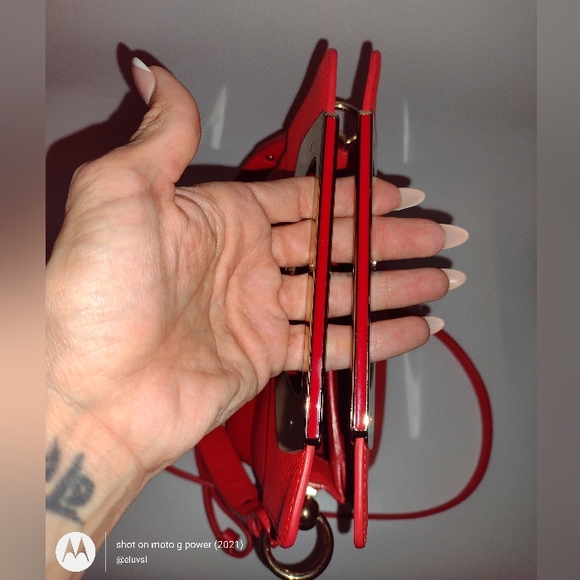 Christian Louboutin Coral Red Passage Leather Crossbody Bag π - Picture 10 of 17